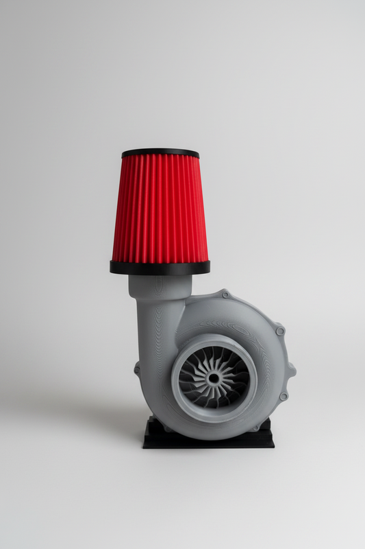 3D Printed Car Turbo Lamp with Air Filter Light – Novelty LED Lamp