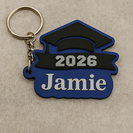 3D Printed Custom Leavers 2026 Keyring (Hat Design)
