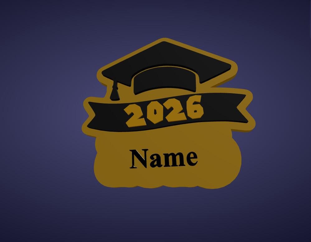 3D Printed Custom Leavers 2026 Keyring (Hat Design)