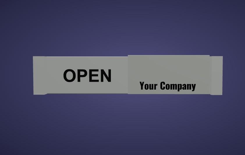3D Printed Custom Open Closed Sign – Business Door Sign UK