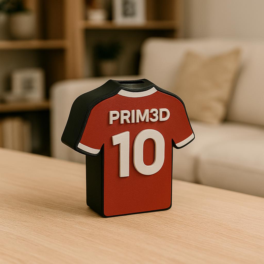 3D Printed Personalised Football Shirt Money Box – Kids Gift UK