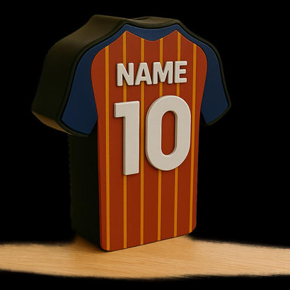 3D Printed Personalised Football Shirt Money Box – Kids Gift UK
