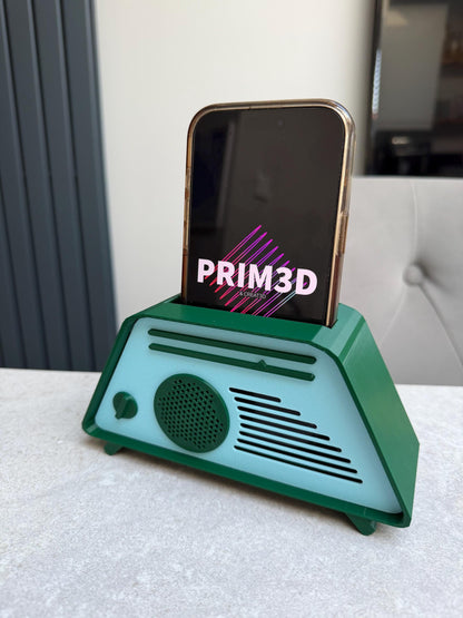 3D Printed Retro Phone Speaker Amplifier – Passive Sound Booster Dock